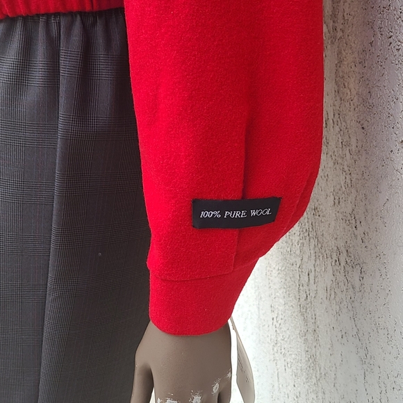 Vintage 90s Red Wool Jacket - Picture 4 of 9